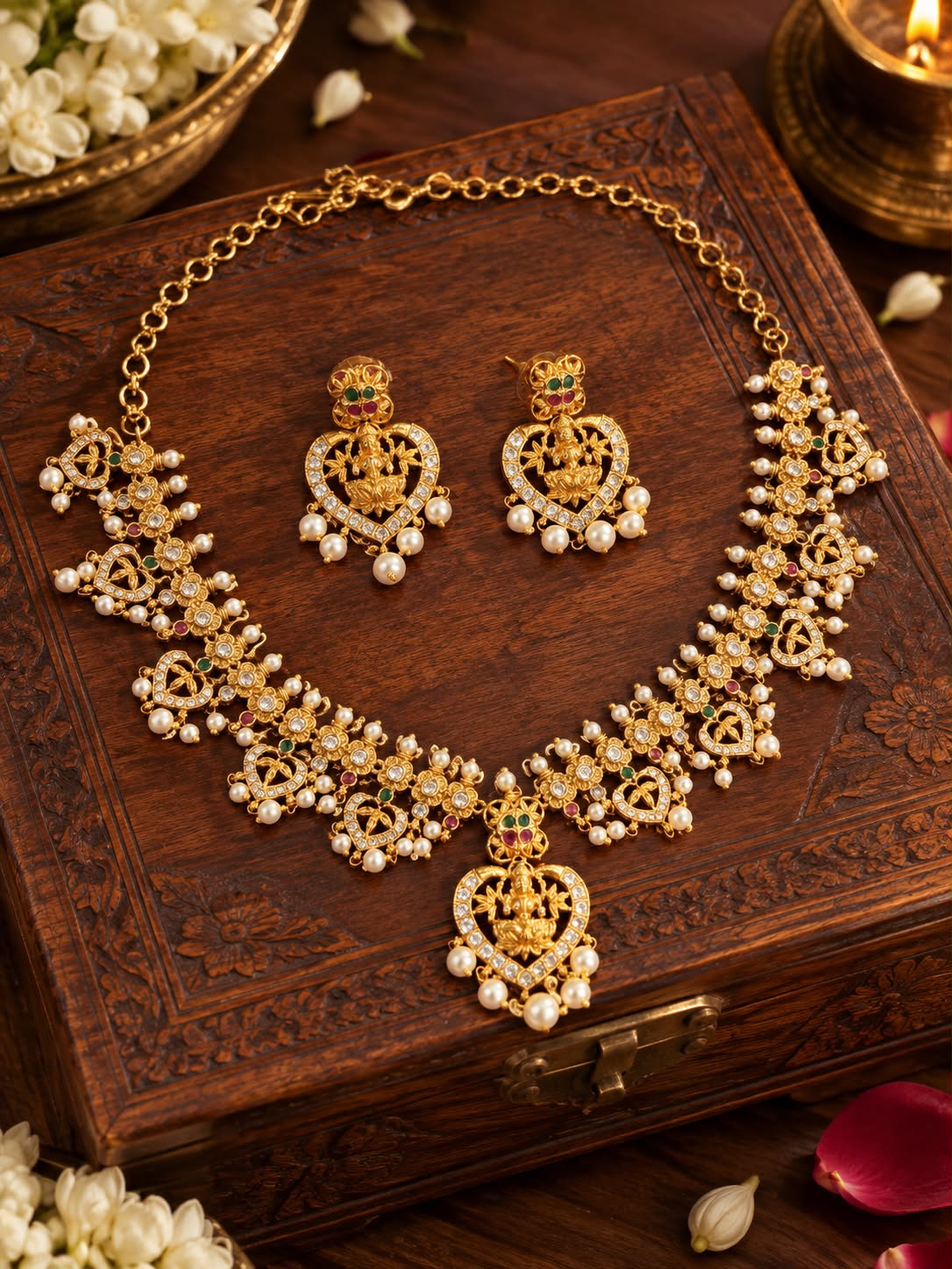Lakshmi Mayura Necklace Set